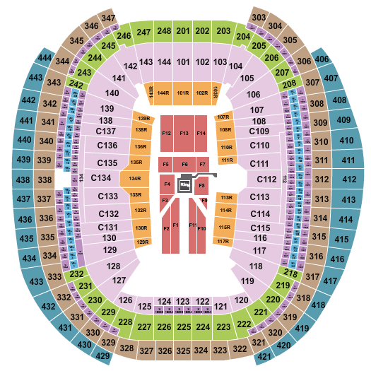 Allegiant Stadium WWE Seating Chart