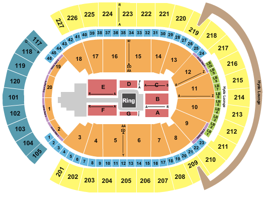 T-Mobile Arena WWE Seating Chart